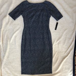 Maggy London Navy and white sheath dress